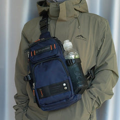Large Nylon Sling Bag for Big - Dark Blue