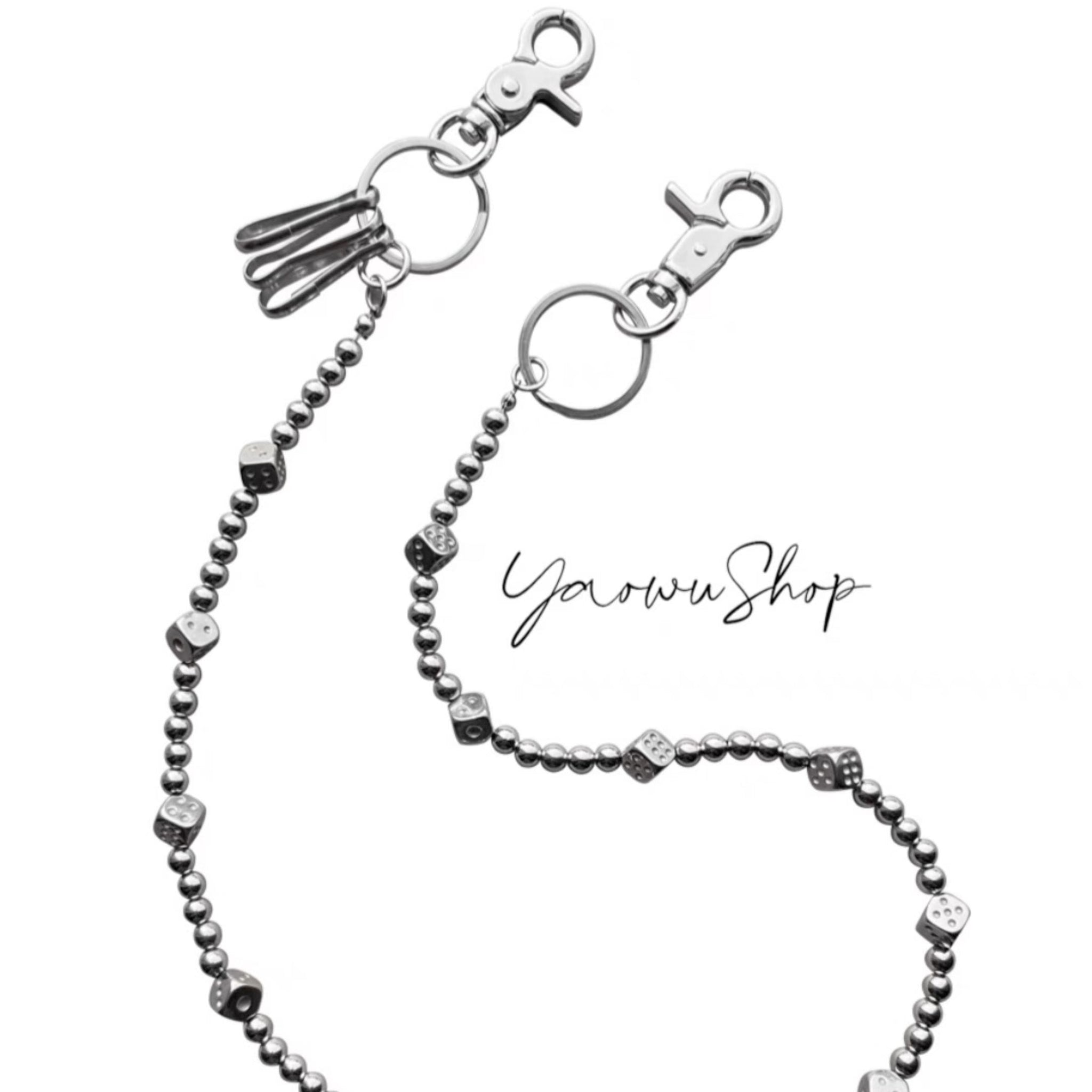 Beaded Wallet Chain Ball Chain for Wallet Long Wallet Dice Chain