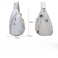 White  ladies gym bag Gym Bag Women Waterproof Gym Backpack Chest Bag Sling Backpack Gray Large Sling Bag For Women