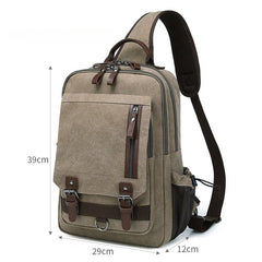 School Canvas large sling bag men,