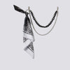 White & Black Paisley Bandana Resin Trousers Chain Pants Chain Biker Kerchief Headscarf Jeans Chains