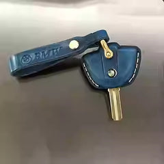 Blue Leather BMW Motorcycle f800gs Key Holder Handmade Leather BMW Bike C400X R1200GSG310gs Key Cover - iChainWallets