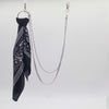 Black Paisley Bandana Trousers Chain Pants Chain Biker Kerchief Headscarf Jeans Chains