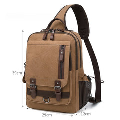 School Canvas mens large sling bag,