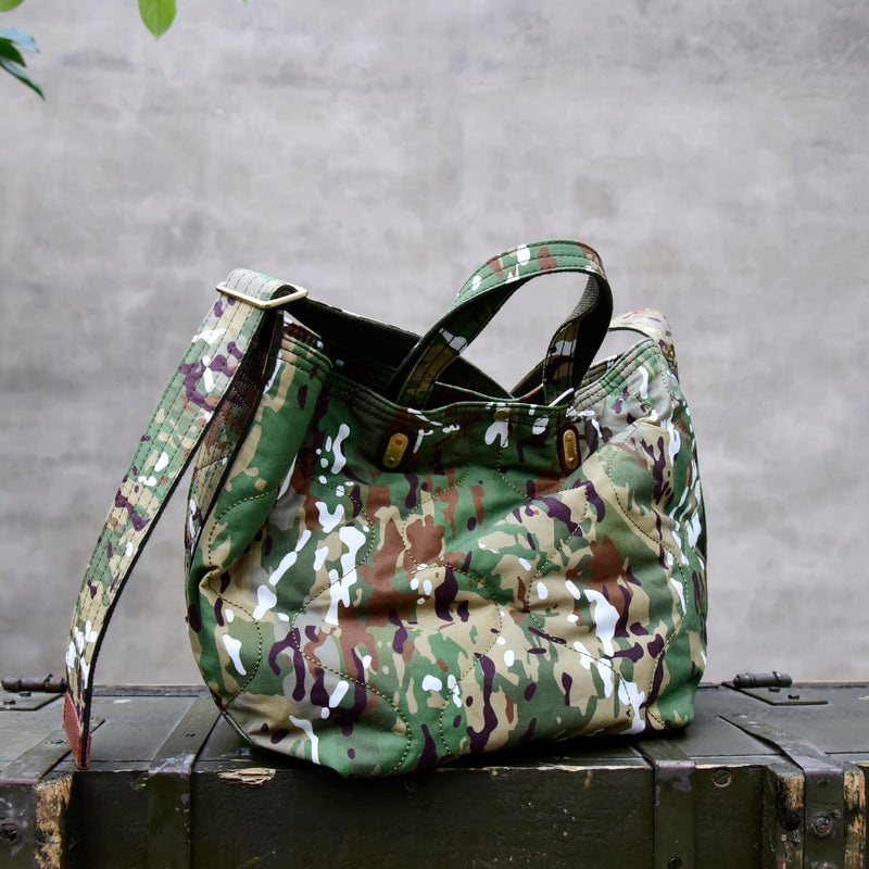 Tote Bag COLOR/STYLE： Camo Junya Watanabe Patchwork Camouflage Studded Tote