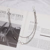 Silver Mens Double Layers Wallet Chains With Spring Jeans Chain Cute Pants Chain For Women