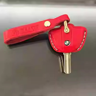 Red Leather BMW Motorcycle f800gs Key Holder Handmade Leather BMW Bike C400X R1200GSG310gs Key Cover - iChainWallets