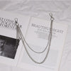 Silver Mens Double Chains Wallet Chains With Star Charms Jeans Chain Cute Pants Chain For Women