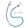 Green Turquoise Beaded Wallet Chain Ball Wallet Chain Bead Wallet Chain