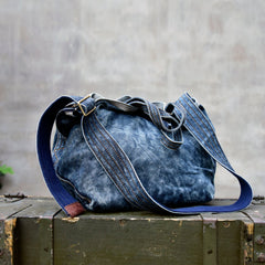 Blue Denim Tote Handbag Denim Tote Bag Blue Denim Tote Shoulder Bag Jean Tote Bag - Feltify