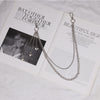 Silver Mens Double Chains Wallet Chains With Heart Charms Jeans Chain Cute Pants Chain For Women