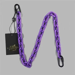 Cute Purple Jeans Chain Silver Double Layers Resin Light Wallet Chains Panties Chain For Men