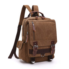 Blue Sling Bag for Big Man –  Convertible Canvas Large Sling Backpack – Large Canvas Sling Bag for Big Guys