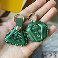 Green Leather Triumph Bike Keychain T100/T120/Bobber Handmade Triumph Motorcycle Key Cover