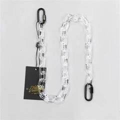Cute White Jeans Chain Silver Double Layers Resin Light Wallet Chains Panties Chain For Men