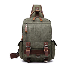 Oxford Large Sling Bag for Big - Coffee Brown