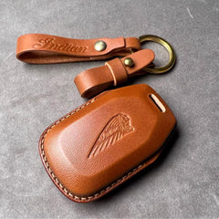 Leather Indian Chief Dark Horse Motorcycle Fob Holder Handmade Leather Indian Roadmaster Bike Fob Cover