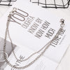Women Double Chains Wallet Chain Mens Beads Jeans Silver Chain Pants Chain For Girl