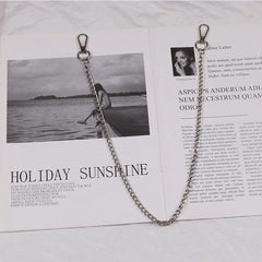 Silver Wallet Chain Minimalist Mens Silver Jeans Chains Single Pants Chains For Girl