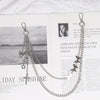 Womens Jeans Chains Silver Double Layers With Butterfly&Cross&Star Charms Cute Pants Chain For Women