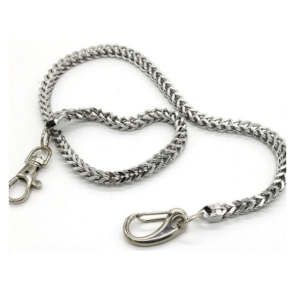 Silver Square Stainless Steel Wallet Chains Biker Wallet Chain Cool Silver Pants Chain For Men