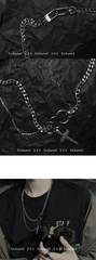 Double Mens Cross Wallet Chain Double Biker Wallet Chain Unique Silver Necklace Chain For Women