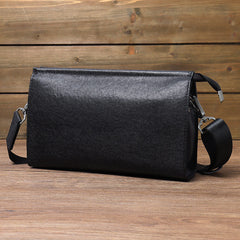 Black Leather Mens Shoulder Bag
