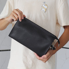 Small Black Leather Purse With Shoulder Strap