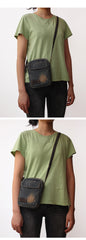 Denim Small Side Bag Mens Denim Vertical Phone Shoulder Bags Vintage Denim Mini Messenger Bag For Women