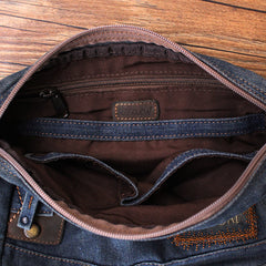 Blue Denim Mens Clutch bag Small Shoulder Bag Denim Small Messenger Bag For Men