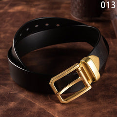 Handmade Mens Leather Belts Handmade Black Brass Leather Belts for Men