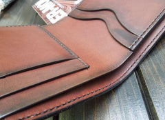 Handmade Leather billfold Wallet Mens Cool billfold Slim Wallet Wallet For Men