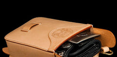Handmade Biker Leather Belt Pouch Mens Cases Waist Bag Hip Pack Belt Bags for Men