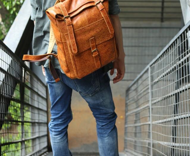 Cool Leather Mens Backpack Travel Backpacks Vintage Laptop Backpack fo – iChainWallets Cool Leather Mens Backpack Travel Backpacks Vintage Laptop Backpack fo – iChainWallets