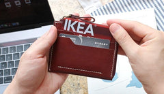 Leather Mens Front Pocket Wallets Small Slim Wallet Card Wallet Change Wallet for Men