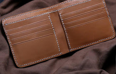 Handmade Leather Carp Tooled Mens billfold Wallet Cool Leather Wallet Slim Wallet for Men