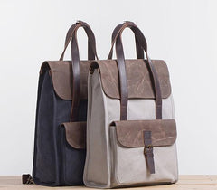 Cool Canvas Gray Mens Handbag Canvas Backpack Canvas Travel Bag for Men