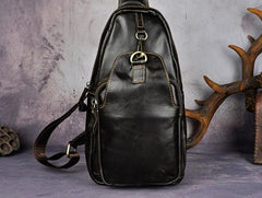 Leather Mens Chest Bag Sling Bags Sling One Shoulder Bag Sling Backpack for men