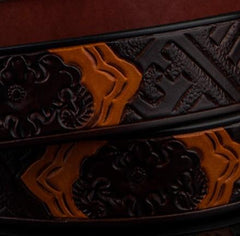 Handmade Genuine Leather Mens Belts Custom Cool Leather Men Black Belts for Men