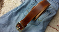 Handmade Leather Mens Belt Men Distress Leather Belt for Men