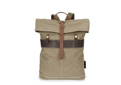 Cool Waxed Canvas Leather Mens Backpack Canvas Travel Backpack Canvas School Backpack for Men