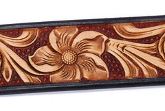 Handmade Genuine Custom Tooled Floral Cool Leather Mens Leather Men Belt for Men