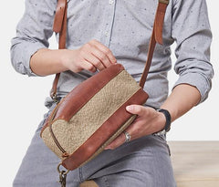 Large Canvas Leather Mens Clutch Bag Zipper Wristlet Bag Purse for Men