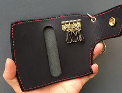 Handmade Leather Mens Cool Key Wallet Car Key Holder KeyChain Wallet for Men