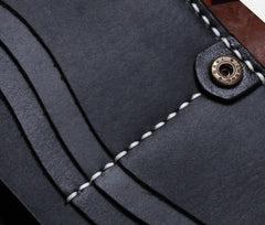 Handmade Leather Skull Tooled Long Mens Chain Biker Wallet Cool Leather Wallet With Chain Wallets for Men