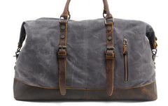 Mens Waxed Large Canvas Weekender Bag Canvas Travel Bag Canvas Overnight Bag for Men