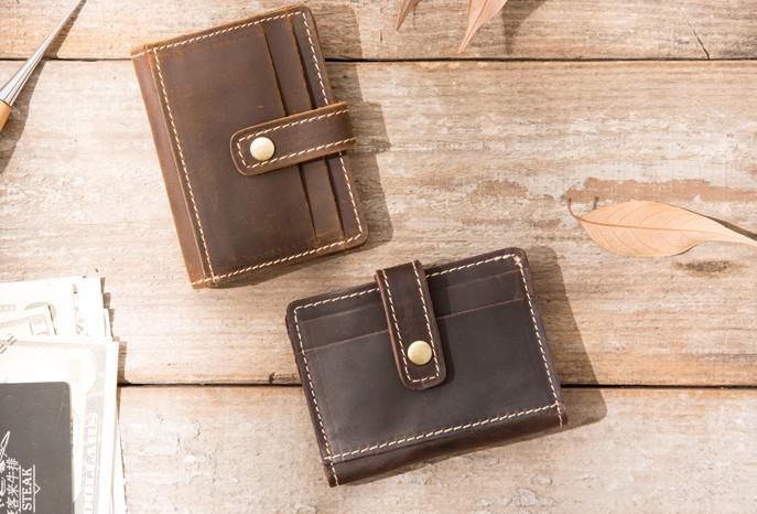 Leather Mens Card Holder Slim Front Pocket Wallets Card Wallet for Men ...