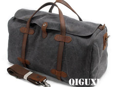 Mens Waxed Canvas Overnight Bag Canvas Weekender Bag Canvas Travel Bag for Men