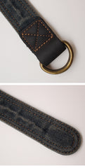 Slim Mens Double Loops Denim Belt Denim Blue Belt Vintage Denim Belt For Men Women