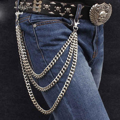 Cool Punk Mens Tri Pants Chain wallet Chain Biker Wallet Chain Jeans Chain Jean Chain For Men